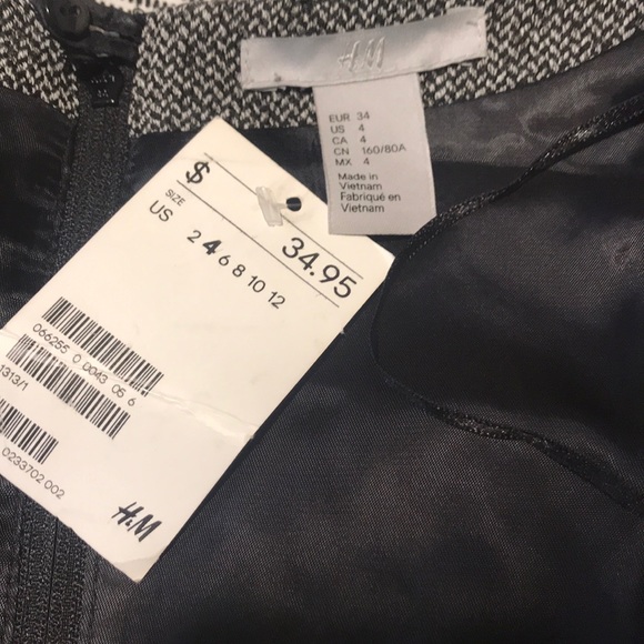 H&M NWT Cocktail Dress With Faux Leather - Picture 5 of 5